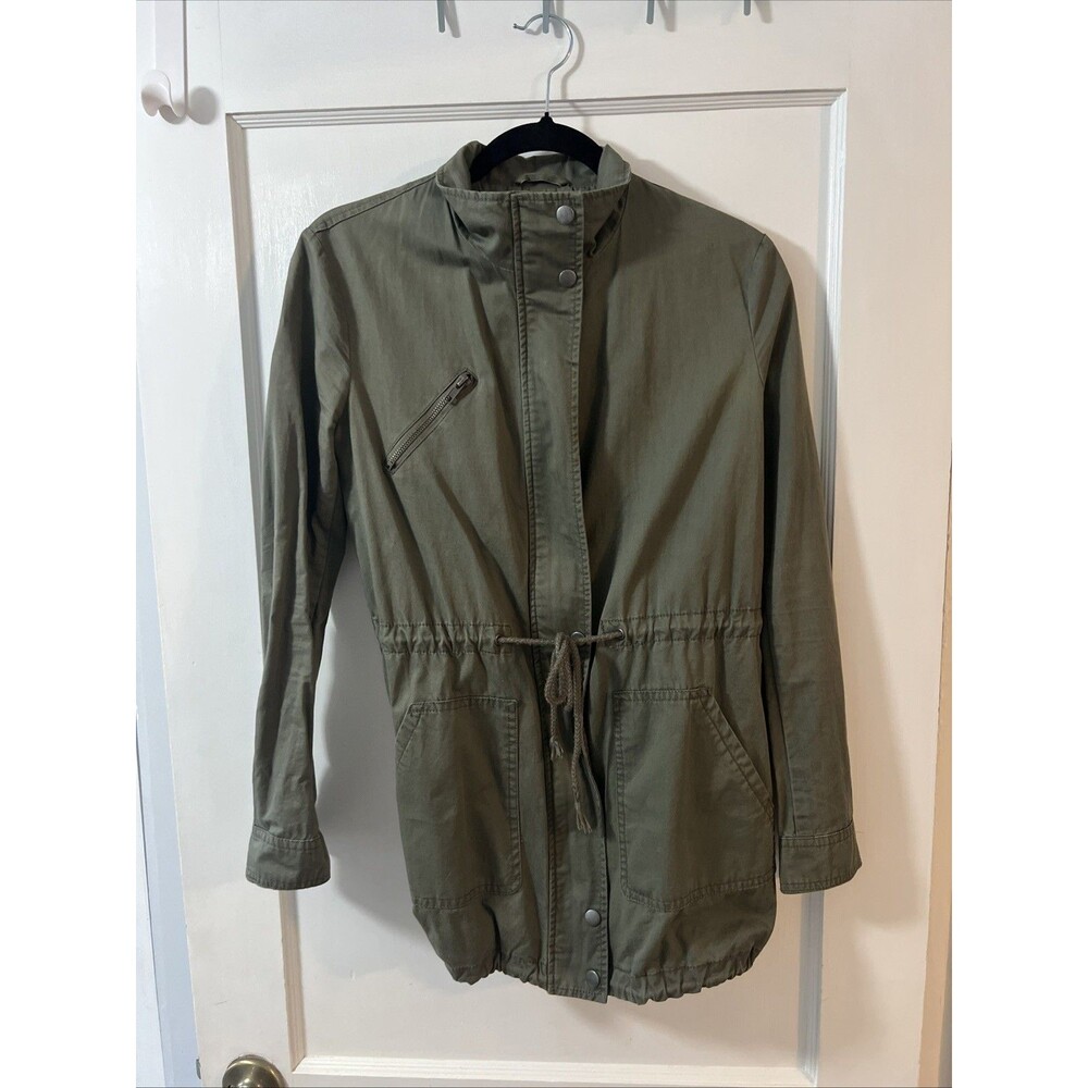 Army Green Sz S “Utility Jacket drawstring waist/pockets-